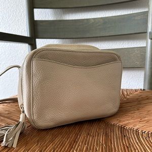 Cuyana Grained Leather Crossbody Bag